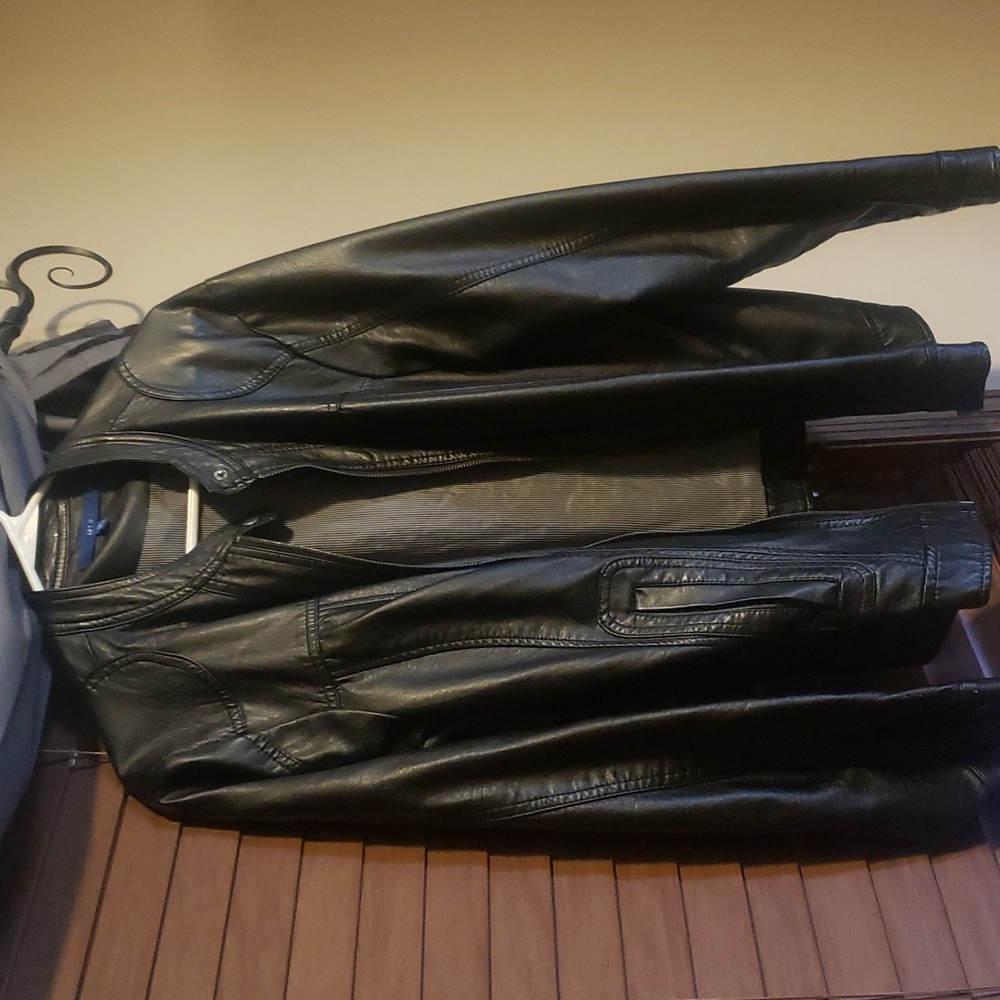 Womans faux leather jacket.